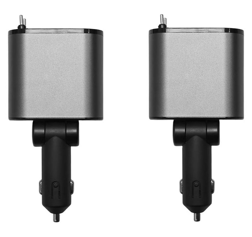 Its Just Smart 4-in-1 Retractable Car Charger 2-Pack IJS.1005