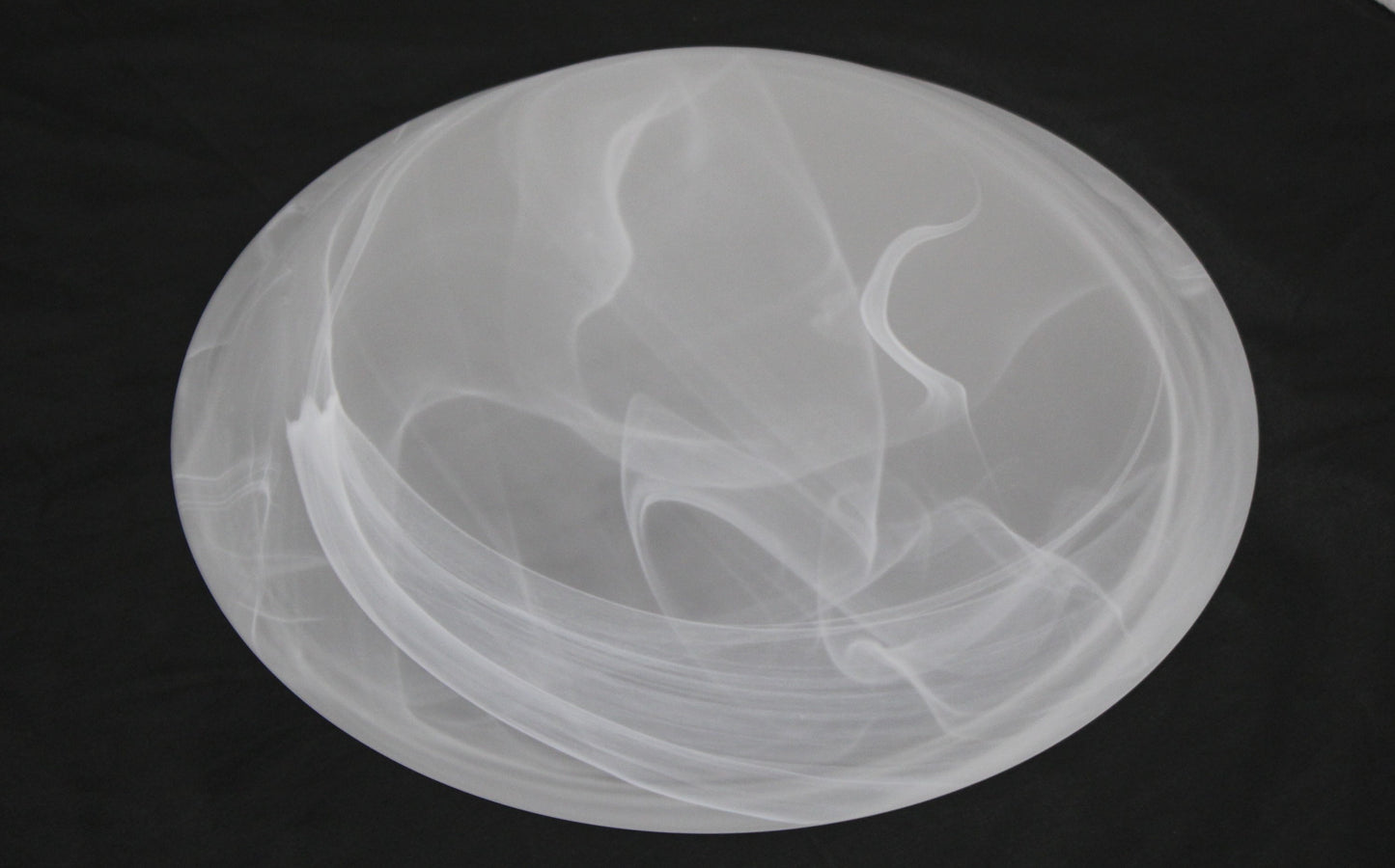 Luminance Lighting Faux Alabaster Style Pendant Glass 11-3/4" Dia x 3-1/8" H G7676