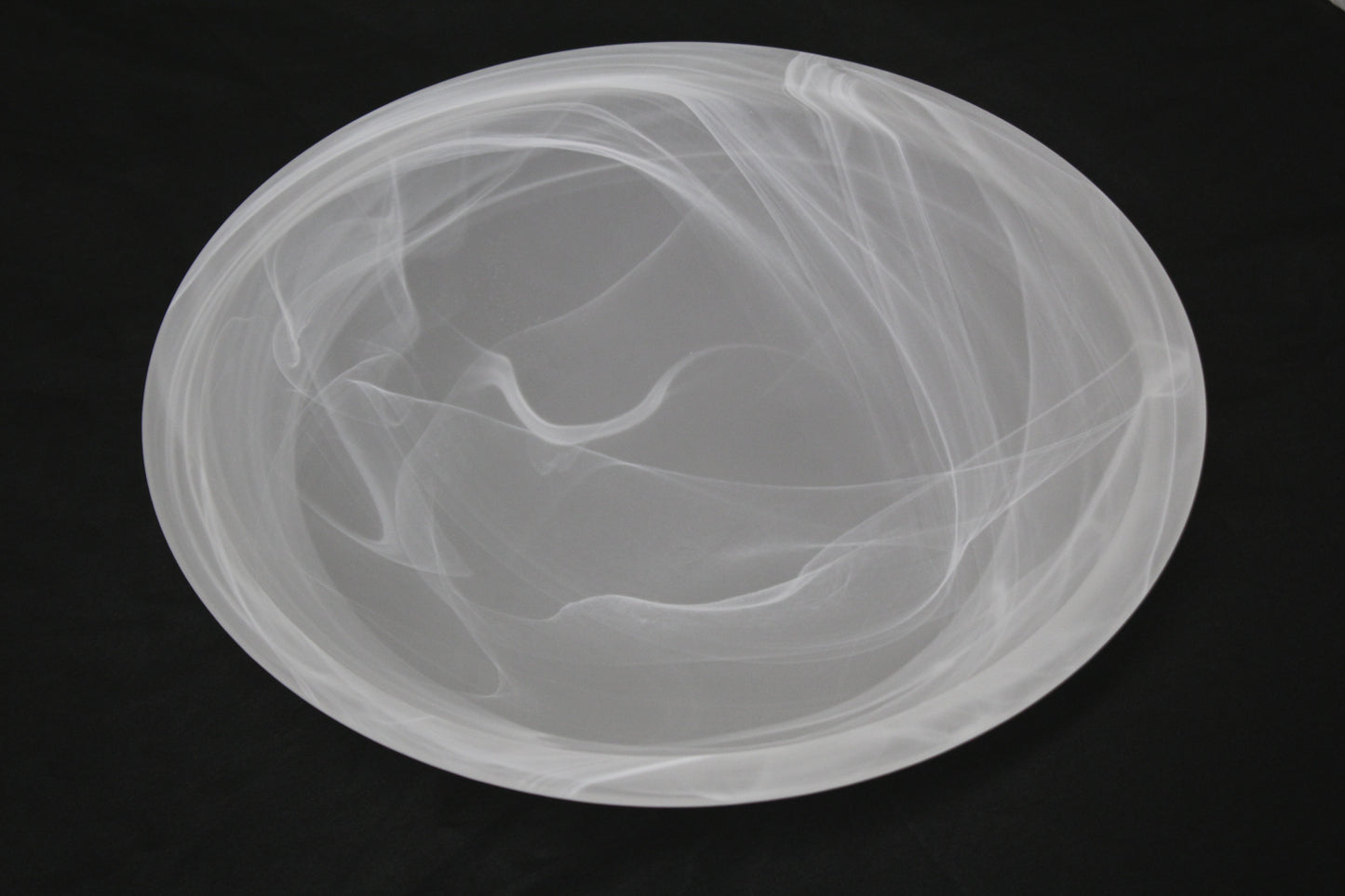Luminance Lighting Faux Alabaster Style Pendant Glass 11-3/4" Dia x 3-1/8" H G7676