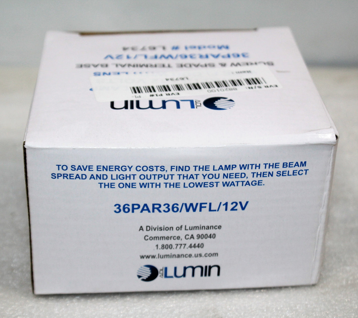 Luminance PAR-36 WFL Halogen 36W 12V Wide Flood Lamp Light Bulb - L6734