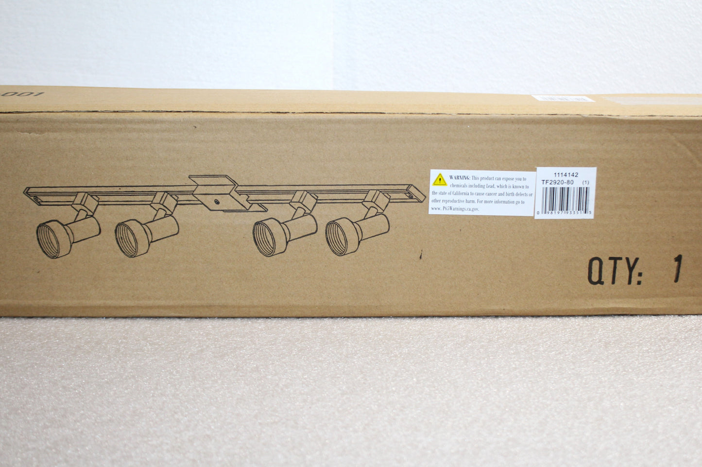 Sunset Lighting 4-FT Track with 4 Step Cylinder Heads TF2920-80