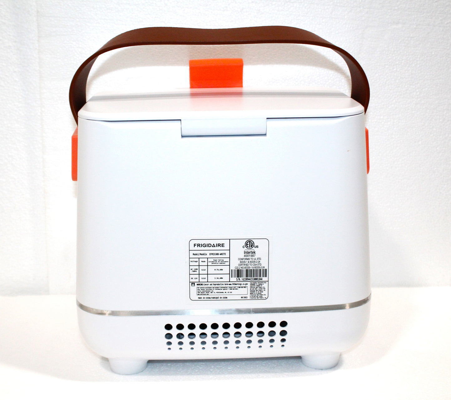 Frigidaire 6-Can Retro Top-Opening Portable Beverage Mini Fridge/Cooler EFMIS308-WHITE