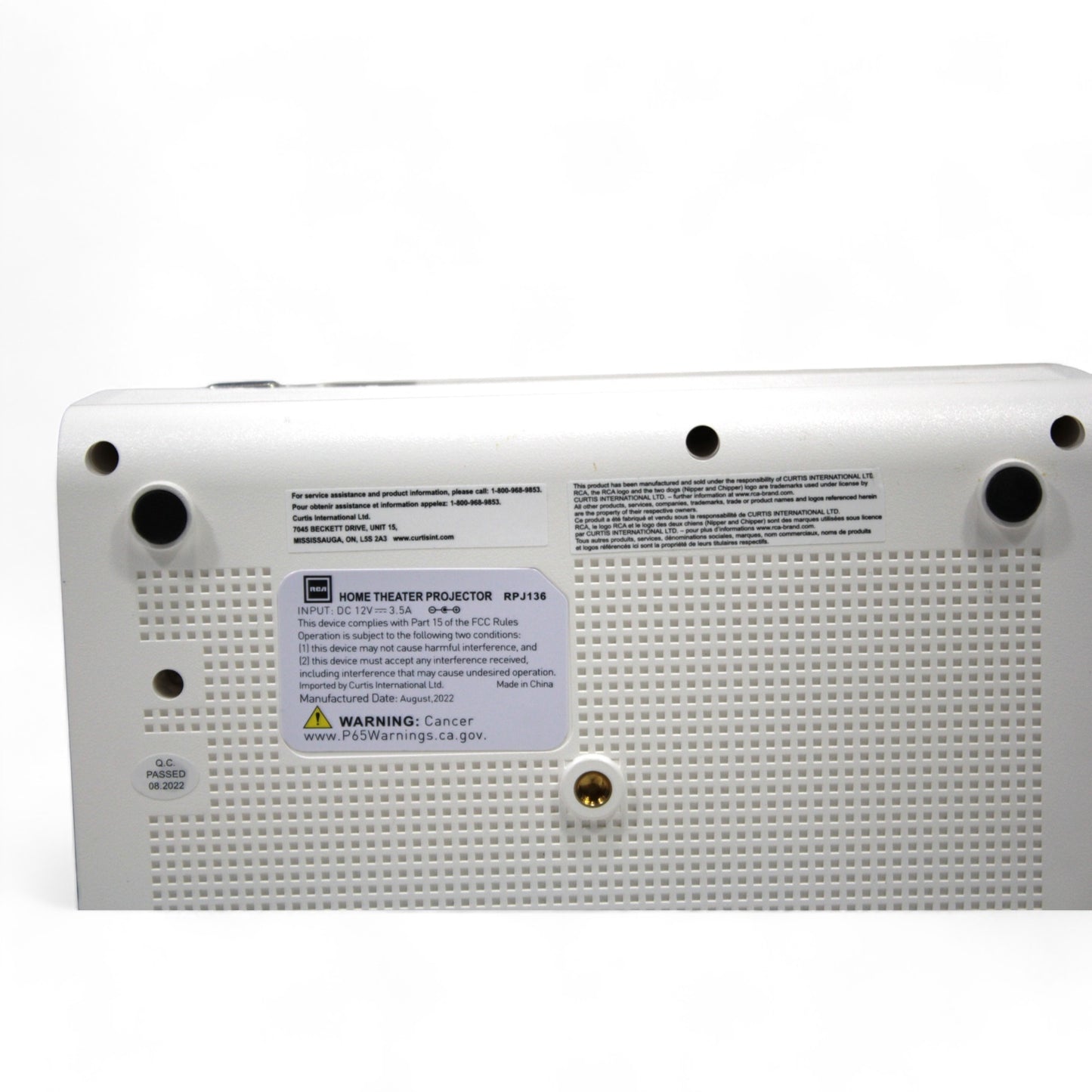 RCA RPJ136 1080P, 30"-130" Picture Size, HDMI,USB,Memory Card,Remote, Quiet Fan Design, Enjoy Your Favorite Flicks, Sporting Events, and More, Outdoor, Indoor Home Theater Projector