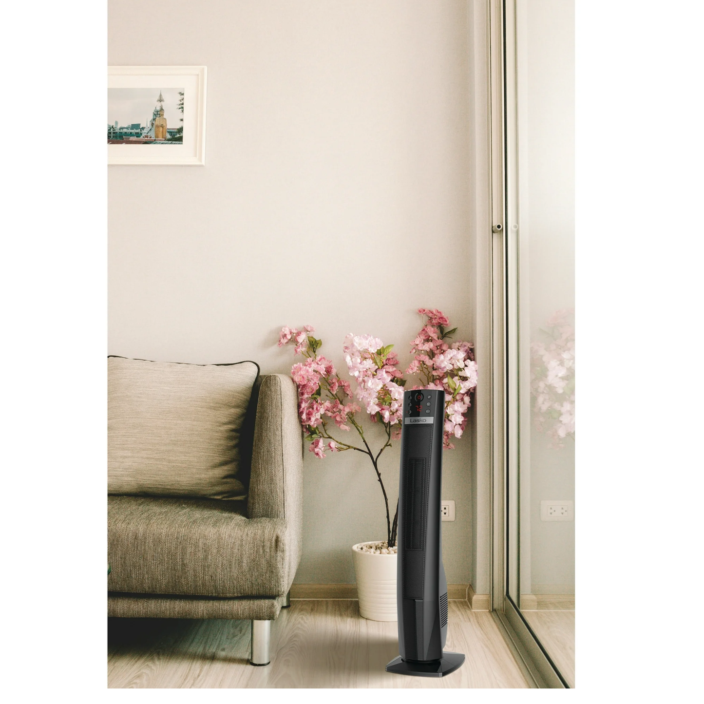 Lasko 32" Ceramic Tower Space Heater CT32791 1500W Remote Control Black 8-hour auto-off timer - CT32791