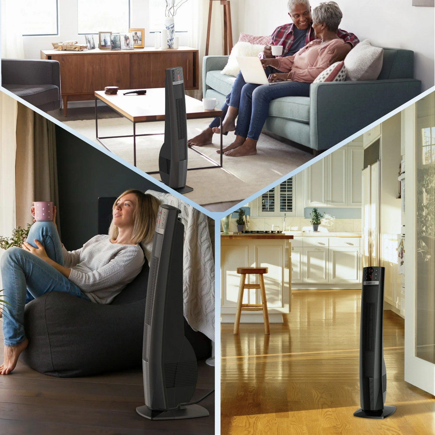 Lasko 32" Ceramic Tower Space Heater CT32791 1500W Remote Control Black 8-hour auto-off timer - CT32791