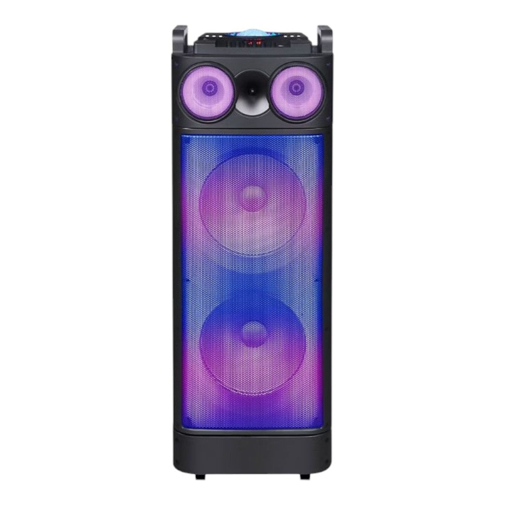 QFX Portable Party Speaker with TWS, Bluetooth and Liquid Motion Circle Lights LMS-1234