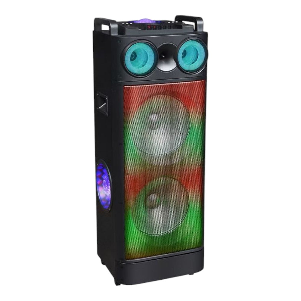 QFX Portable Party Speaker with TWS, Bluetooth and Liquid Motion Circle Lights LMS-1234