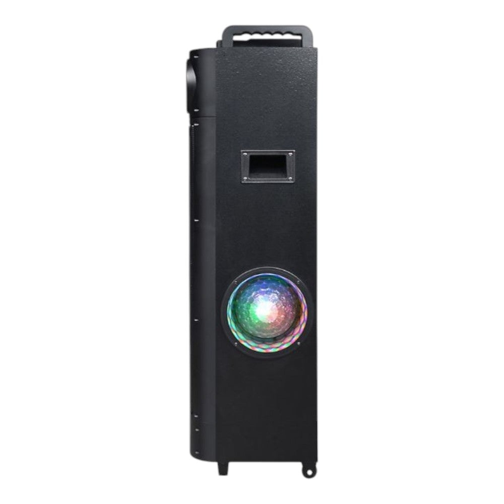 QFX Portable Party Speaker with TWS, Bluetooth and Liquid Motion Circle Lights LMS-1234