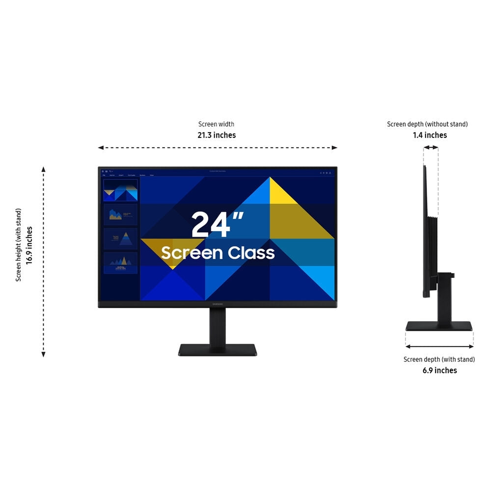 Samsung 24" S3 (S30GD) IPS LED FHD 100Hz 5ms Monitor (HDMI, D-sub) Black LS24D300GANXZA