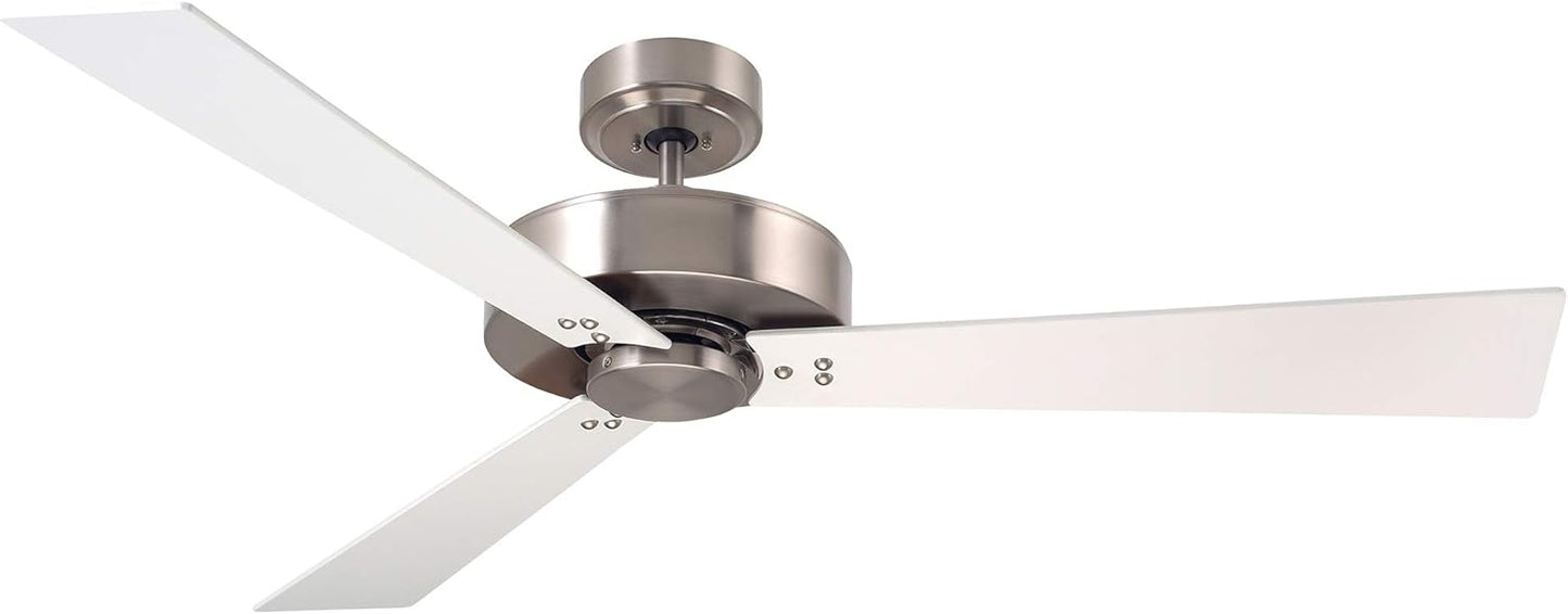 Luminance 3 Reversible Wood Blades in Satin White/Maple for Keane 52" Brushed Steel Indoor Ceiling Fan - B320SWMP