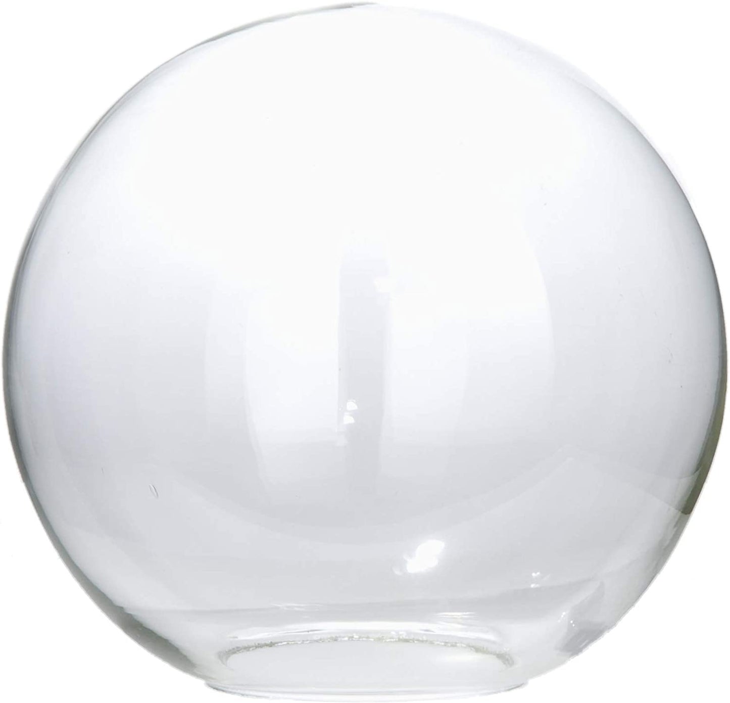 LUMINANCE 8" CLEAR NICKLESS BALL 4" OPENING Glass Globe