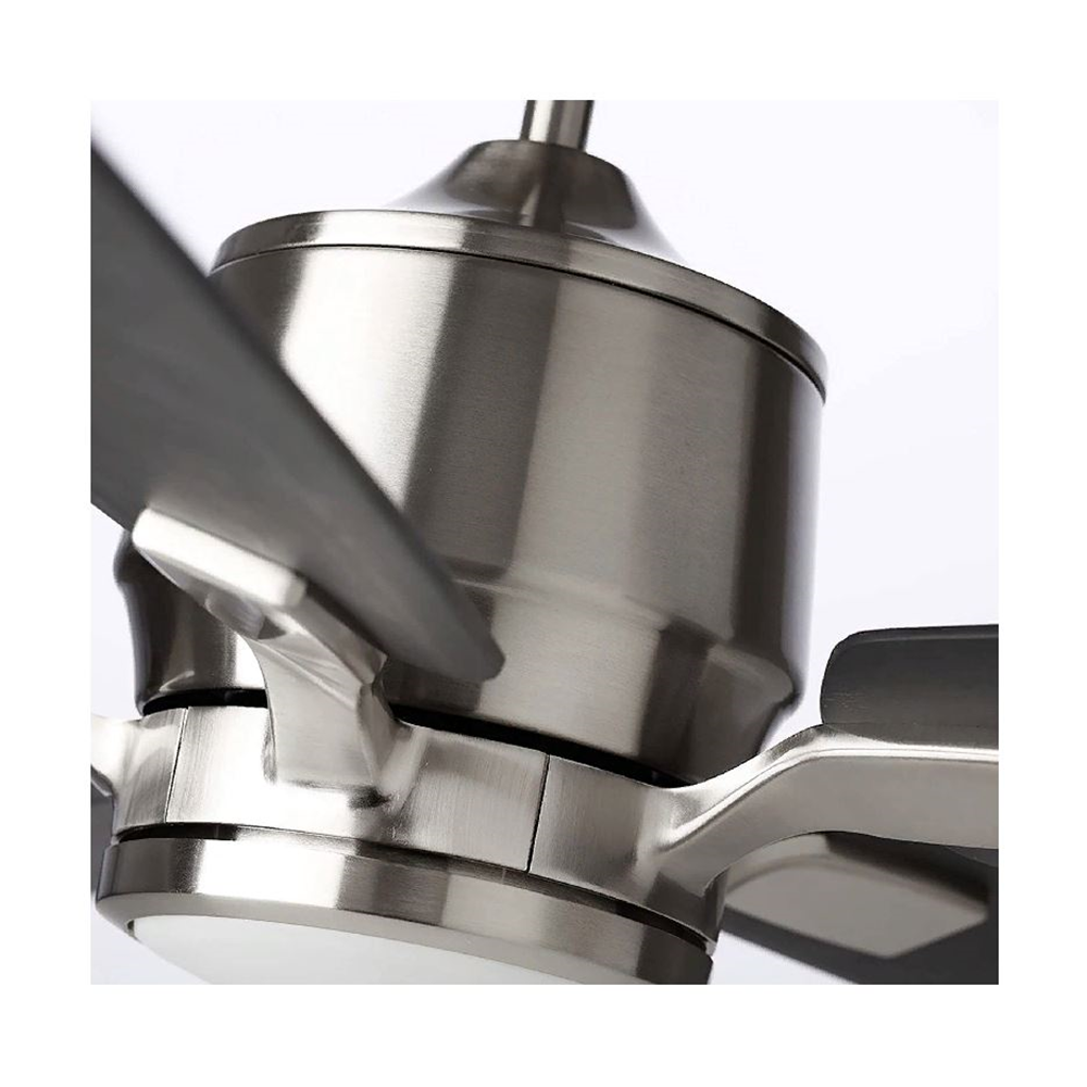Luminance Kathy Ireland Ion Eco LED 60" Ceiling Fan Brushed Steel Walnut Blades