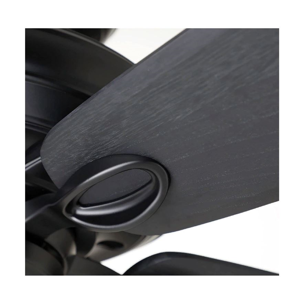 Kathy Ireland Home Penbrooke Select Eco 54in Ceiling Fan with Premium Motor | Energy Star Fixture for Home Improvement 6-Speed Wall Control | Barbeque Black with Black Solid Wood Blades