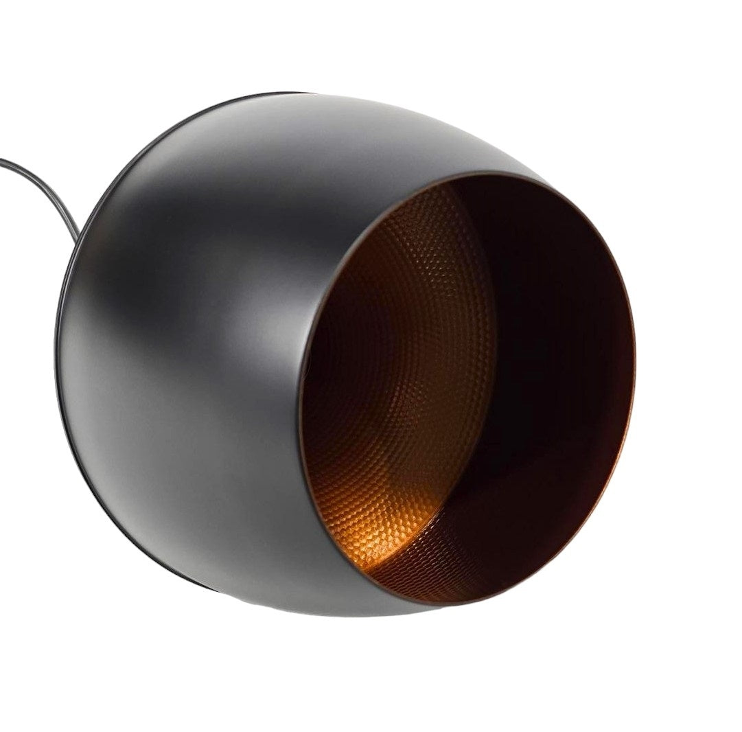 Sunset 1-Light Medium Base ALUM. Mini-Pendant with Bulb Black color - T10376L