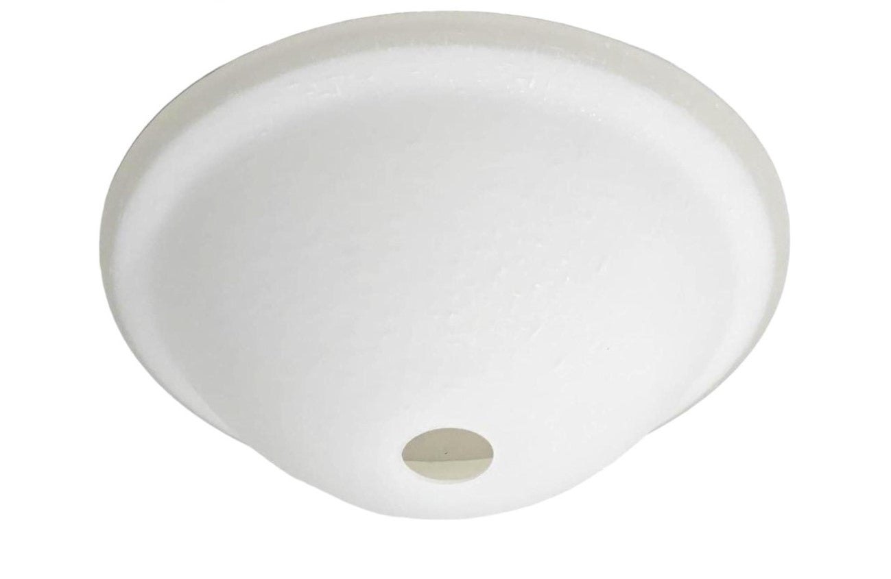 Luminance Ceiling Fan Glass Bowl for Light Fixtures 12-1/2" W by 4-1/2" H White Linen - LK77