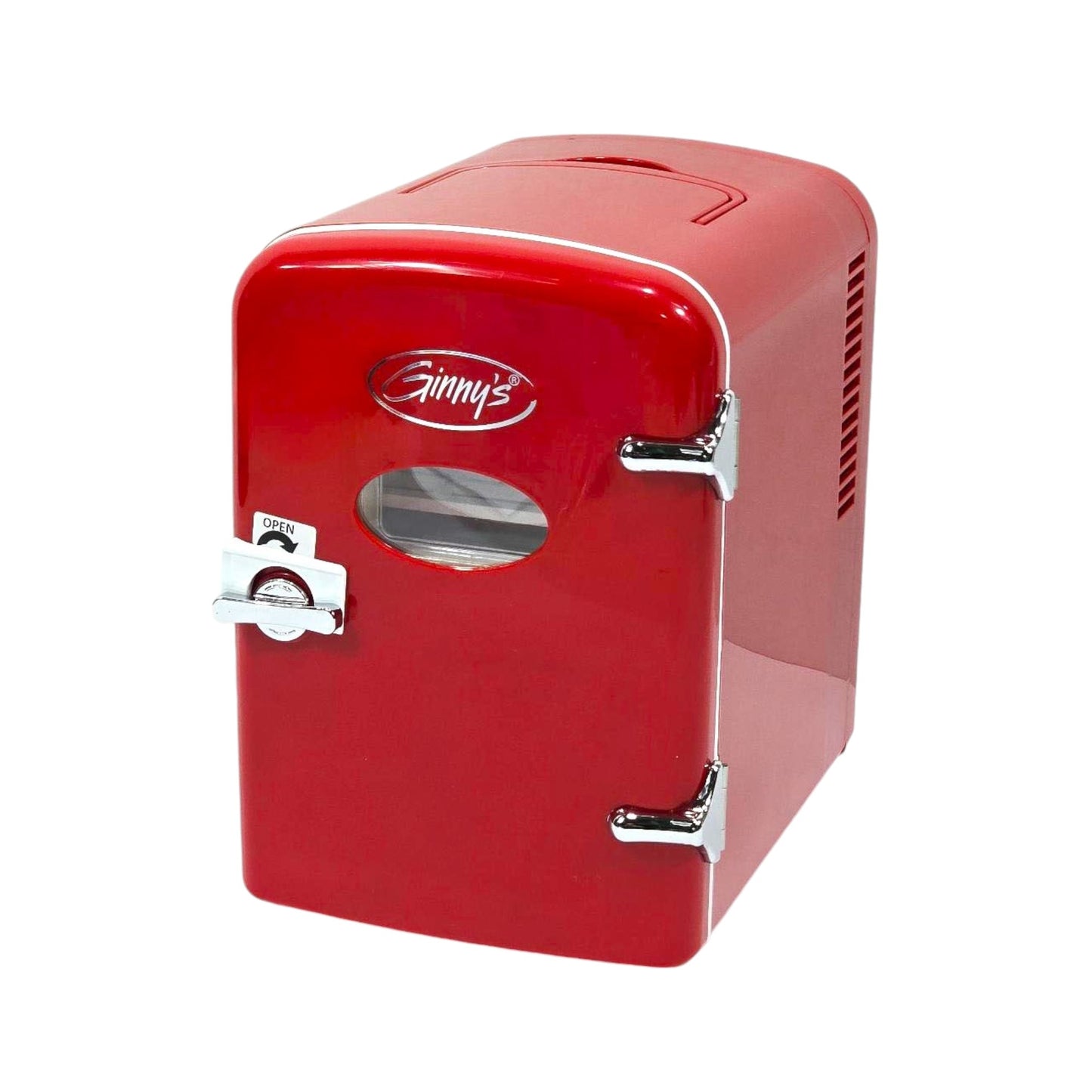 Ginny's Portable Retro Holds 6 cans or 4 liters Mini Fridge EFMIS129-GB-RED