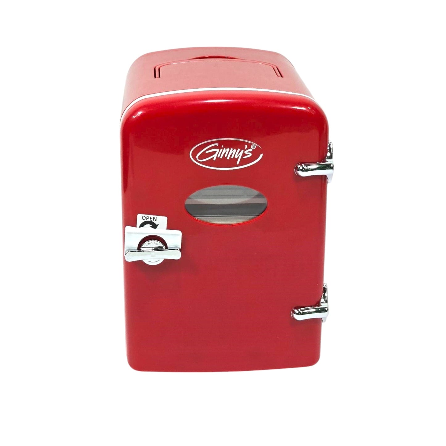 Ginny's Portable Retro Holds 6 cans or 4 liters Mini Fridge EFMIS129-GB-RED