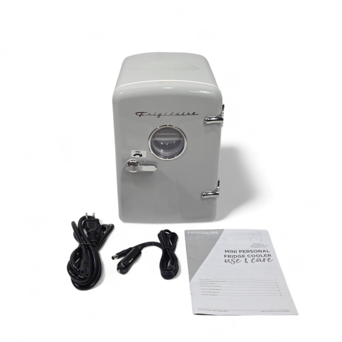 Frigidaire Retro 6 Can Mini Beverage/Skincare Cooler, Moonbeam, 4L EFMIS129-MOONBEAM