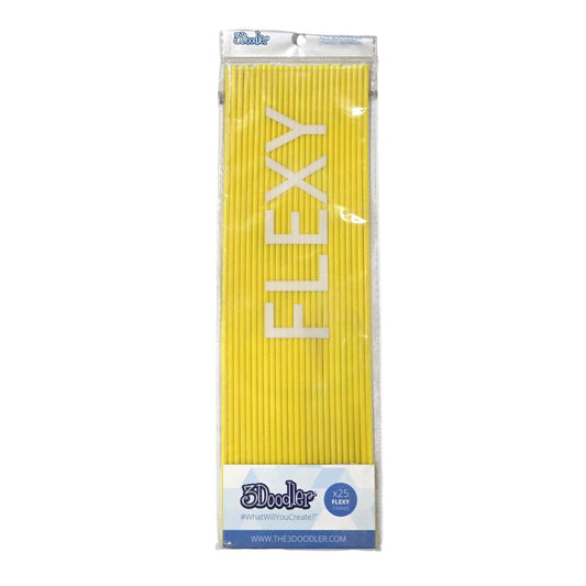 3Doodler FLEXY Single Color Plastic Pack Yellow, 25 Strands 8129344