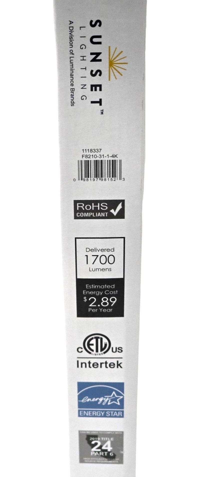 Sunset Lighting 1-ft x 1-ft Neutral White LED Panel Light F8210-31-1-4K