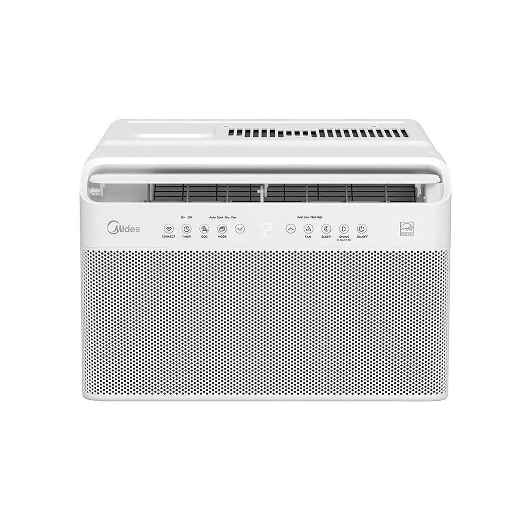Midea 10,000 BTU Smart Inverter U-Shaped Window Air Conditioner, 450 Sq. Ft., White MAW10V1QWT