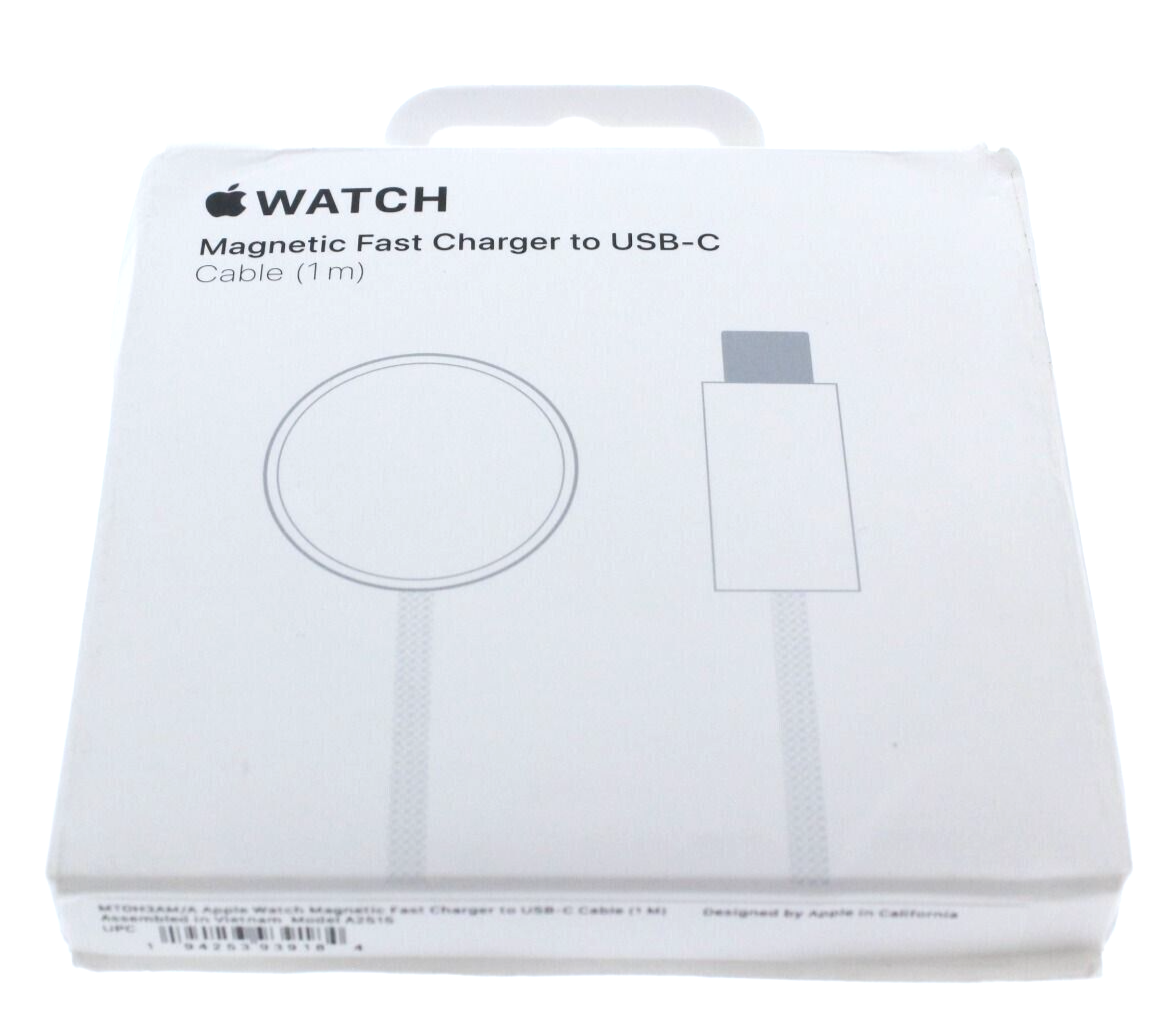 Apple Watch Magnetic Fast Charger to USB Type-C Cable 1m White A2515 Genuine White MLWJ3AM/A