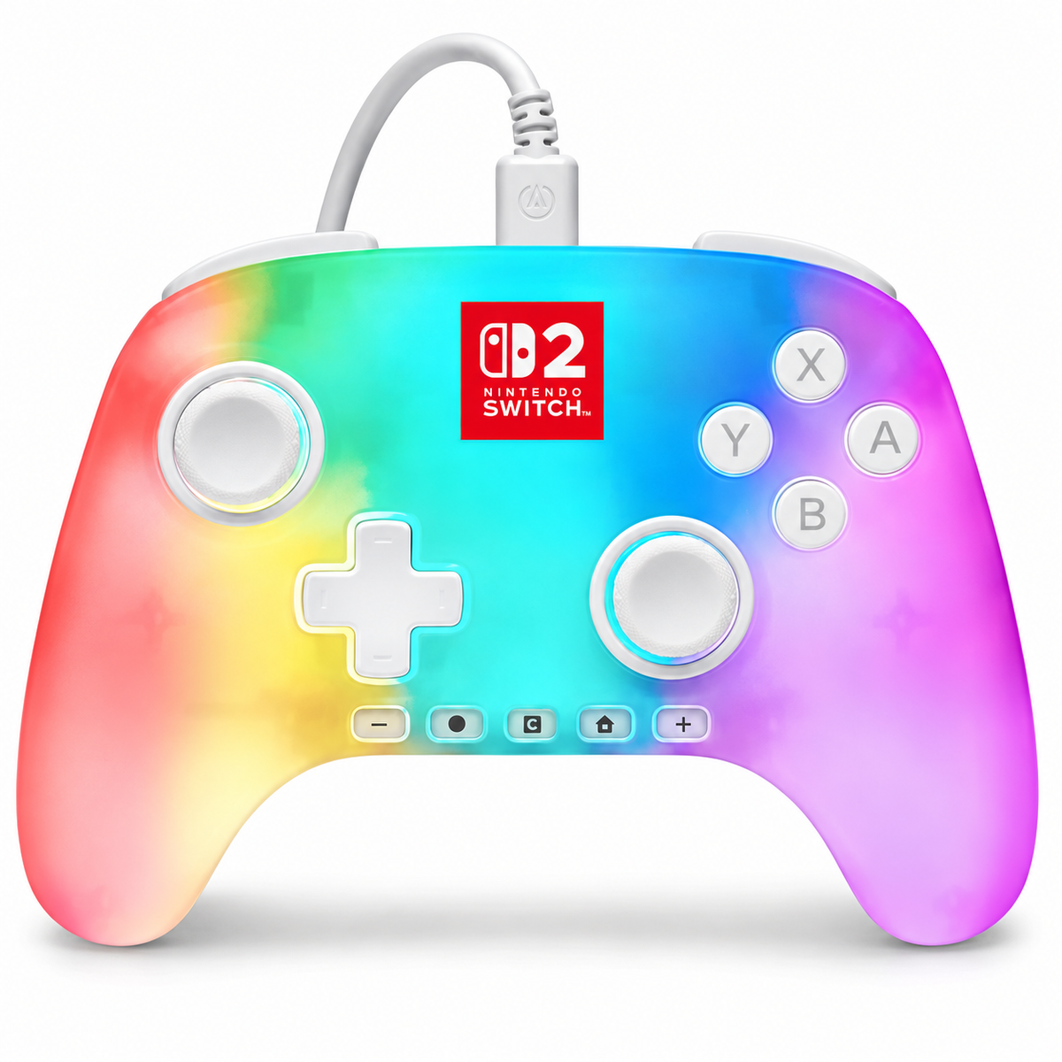 PowerA - Advantage Wired Controller for Nintendo Switch 2 with Lumectra - White