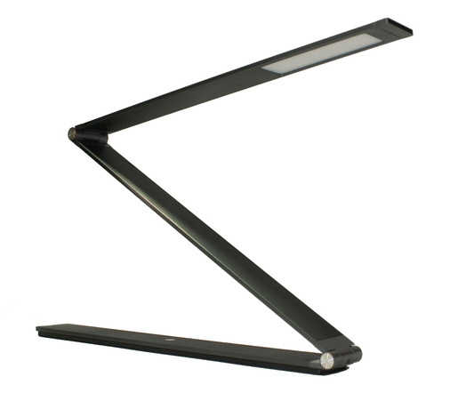 Electrix Slim Line Z Foldable Desk LED Lamp 1217 Lumens 24V 500mA, Color: Dark Grey Brushed Aluminum - 10C-011