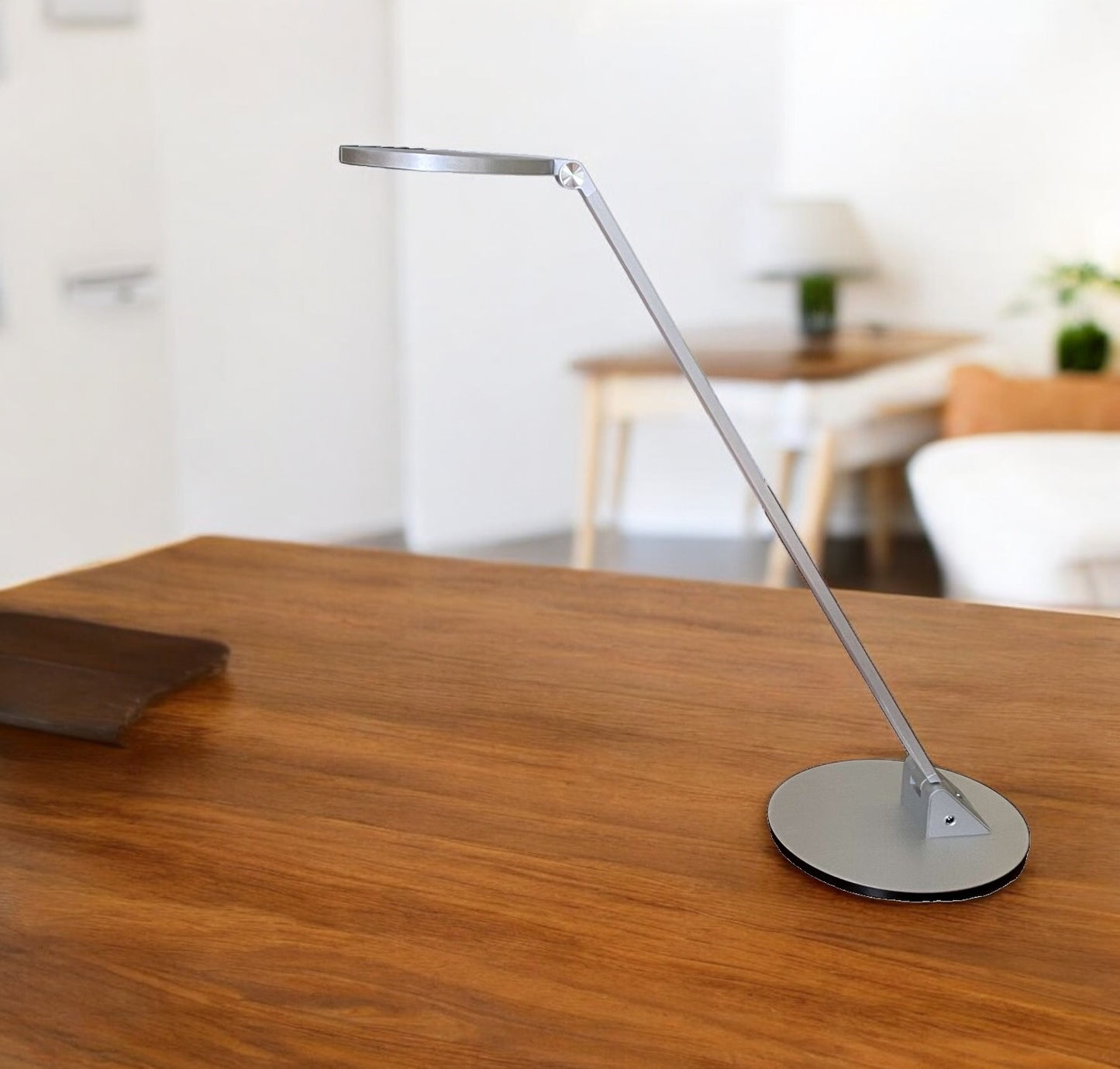 Tensor Slim Line O LED Foldable Desk Lamp, 900 Lm Silver Aluminum Finish 10C-012