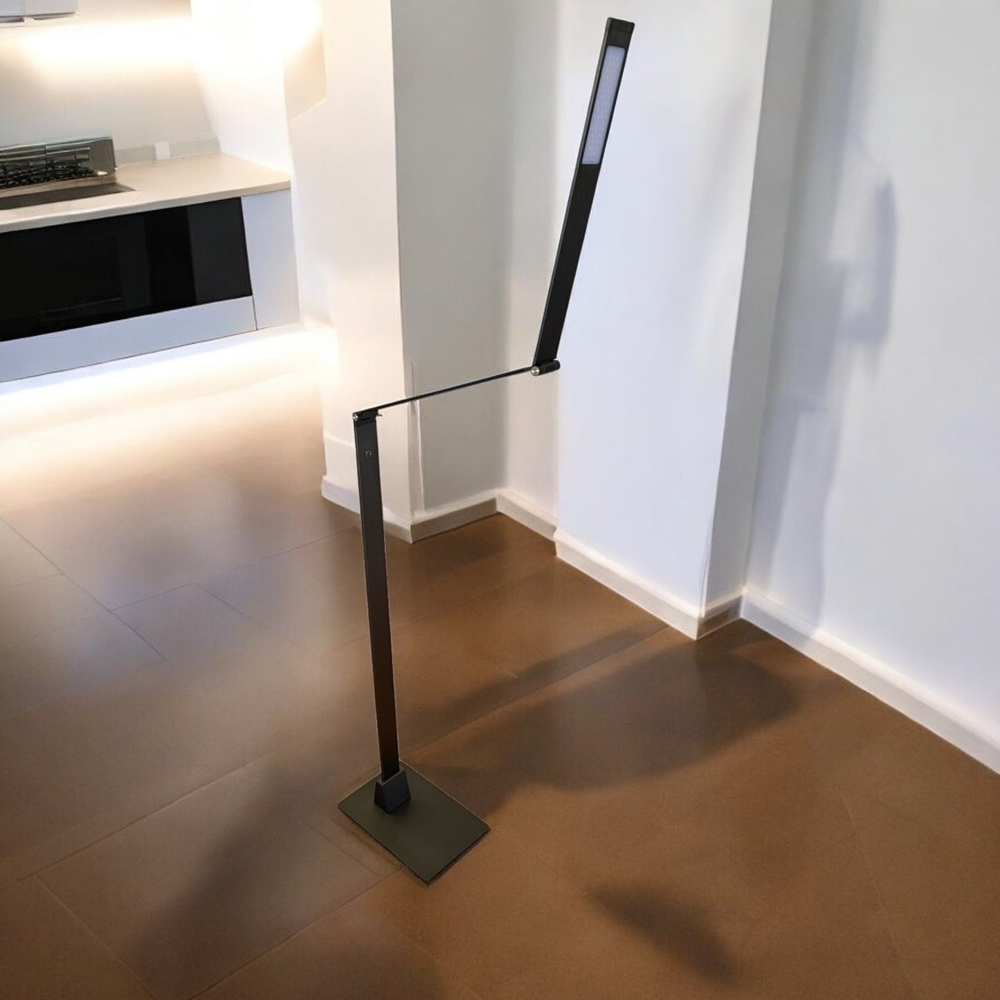 Electrix Slim Line Z Fold-able LED Floor Lamp Dark Gray Finish 900Lms 3000K Color 10C-014