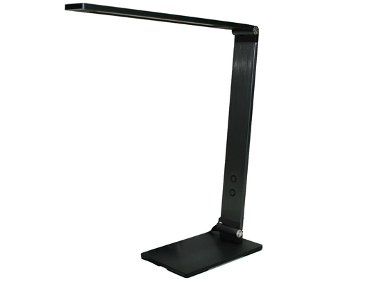 Electrix LED Slim Foldable T Desk Lamp Black Brushed Aluminum 10W, 110-240V, 4x Brightness adjustments