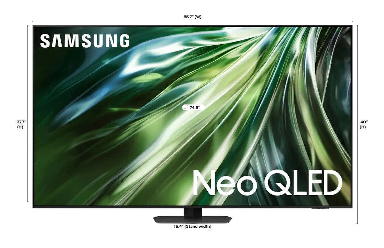Samsung 75” Class QN90D Series Neo QLED 4K Mini LED Smart Tizen TV (2024)