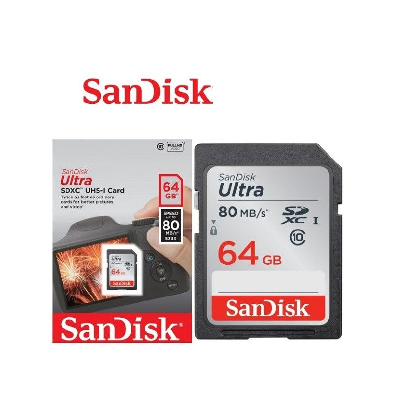 SanDisk Ultra SDXC 64GB Class 10 Memory Card 2-Pack SDSDUN4-064G