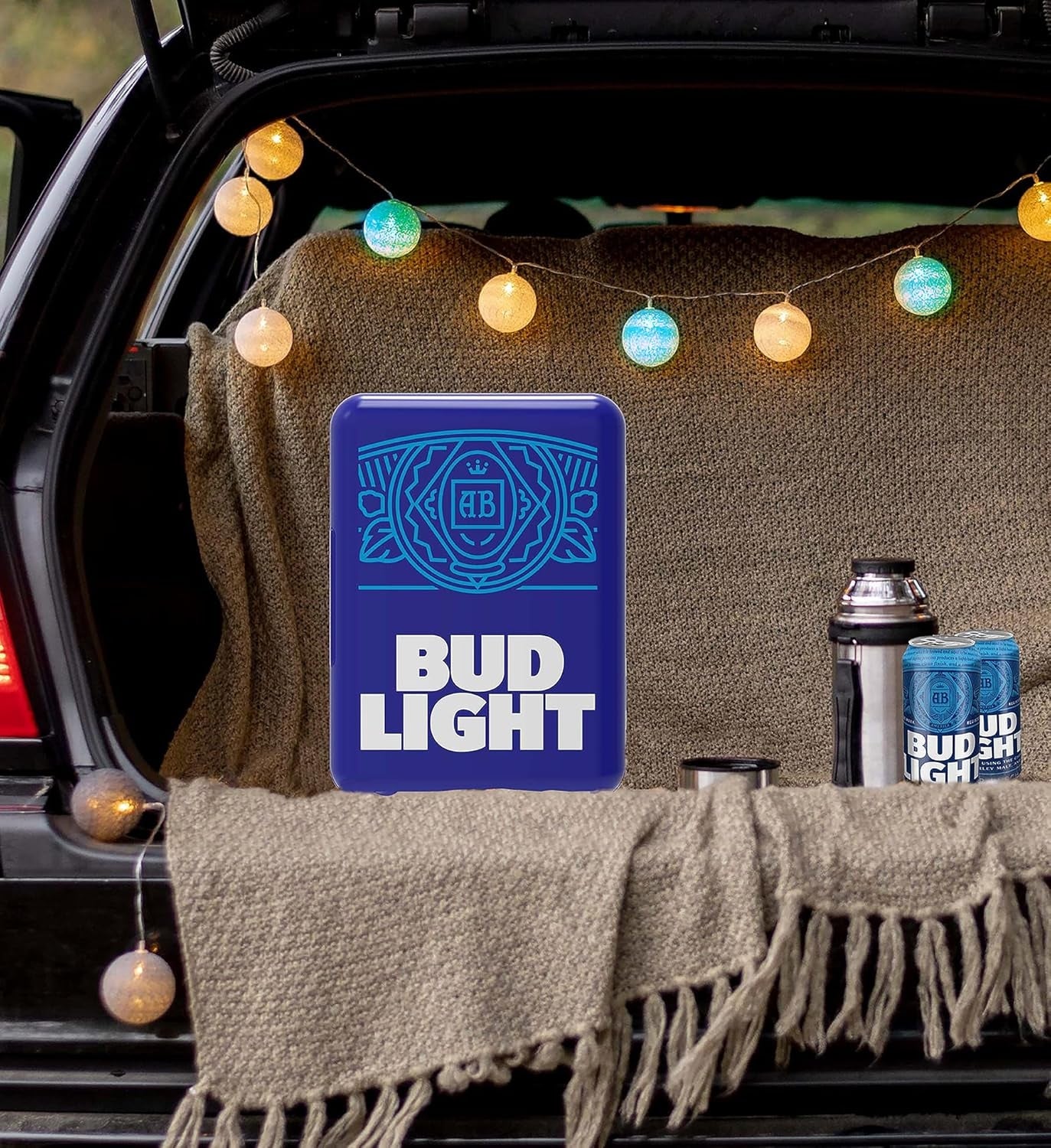 Bud Light 0.3 cu. ft. Mini Refrigerator Compact Personal Cooler, 4-Liter Capacity Chill in Blue MIS137-BULT