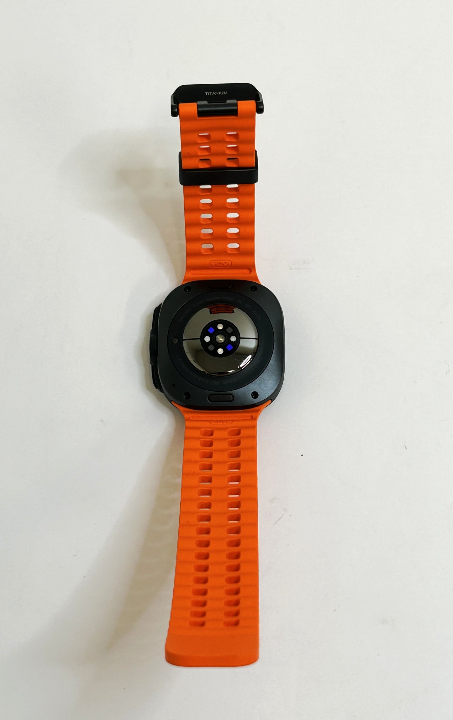 Samsung Galaxy Watch Ultra Smartwatch 47mm LTE Titanium Gray Case with M/L Orange Marine Band - SM-L705UDAAXAA
