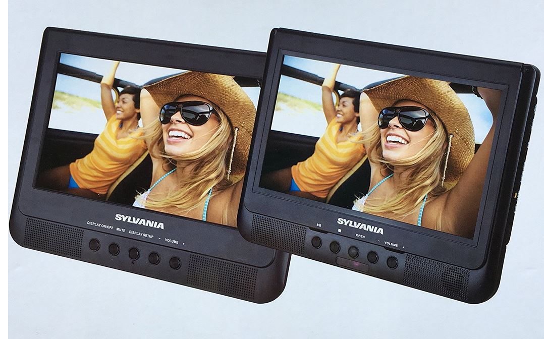 Sylvania SDVD1037 10.1" Dual Screen Portable Car DVD Player USB / SD Card slot