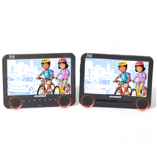Sylvania 10.1" Dual Screen Portable Blu-ray DVD CD player SDVD1087 Certified Refurb