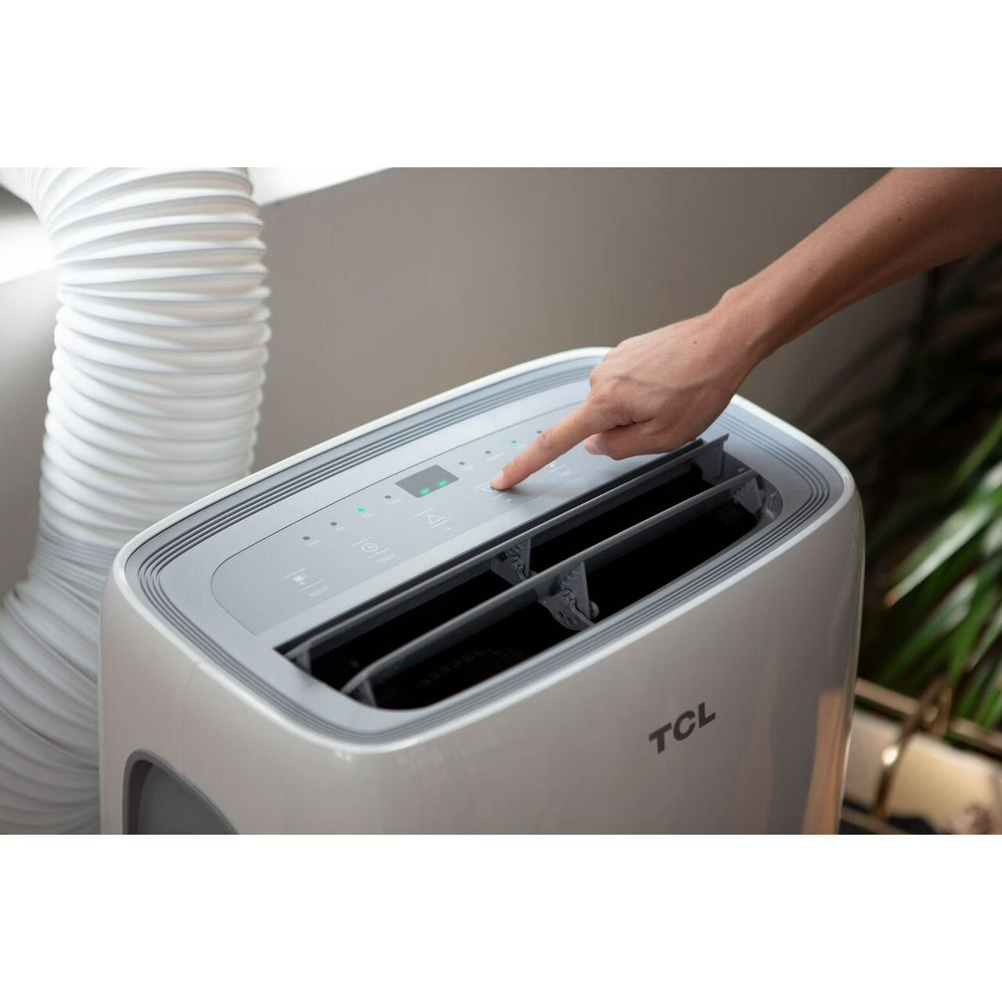 TCL 12,000 BTU ASHRAE/6,200 BTU DO (115-Volt) White Portable Air Conditioner with Heater & Remote, Cools 250-sq ft, 3 cooling speeds and 3 fan speeds TPC-12E/KA