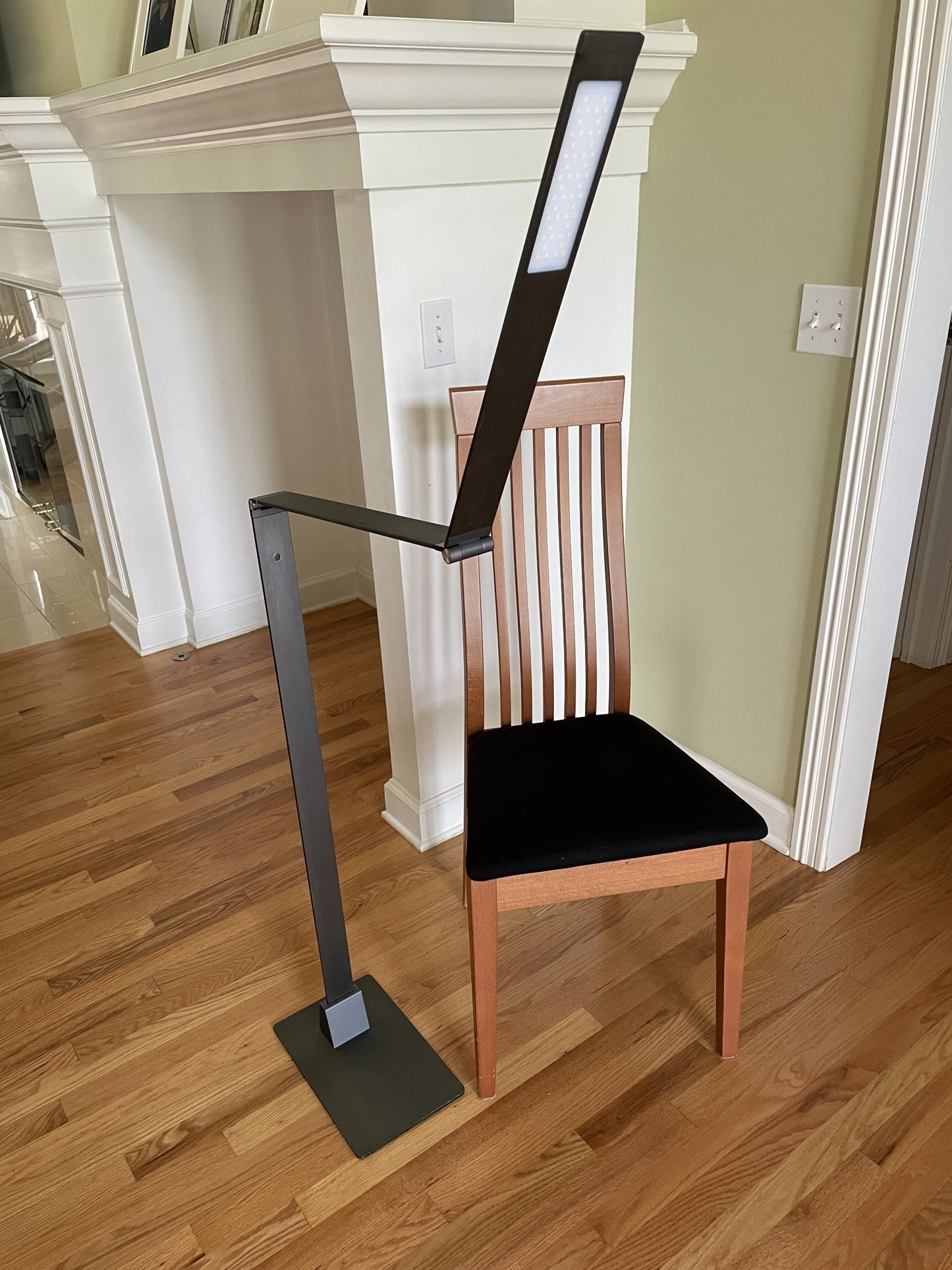 Electrix Slim Line Z Fold-able LED Floor Lamp Dark Gray Finish 900Lms 3000K Color 10C-014
