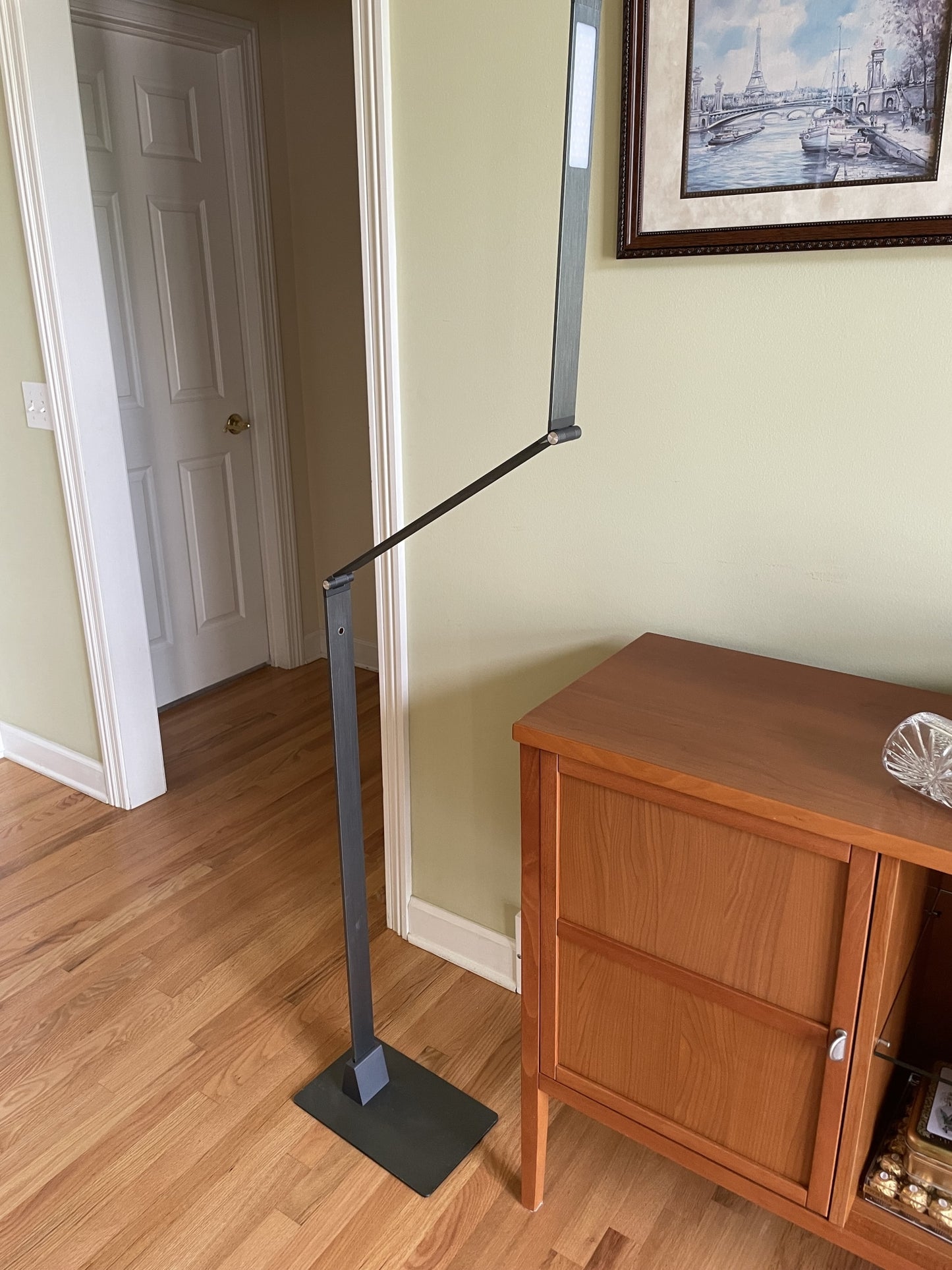 Electrix Slim Line Z Fold-able LED Floor Lamp Dark Gray Finish 900Lms 3000K Color 10C-014