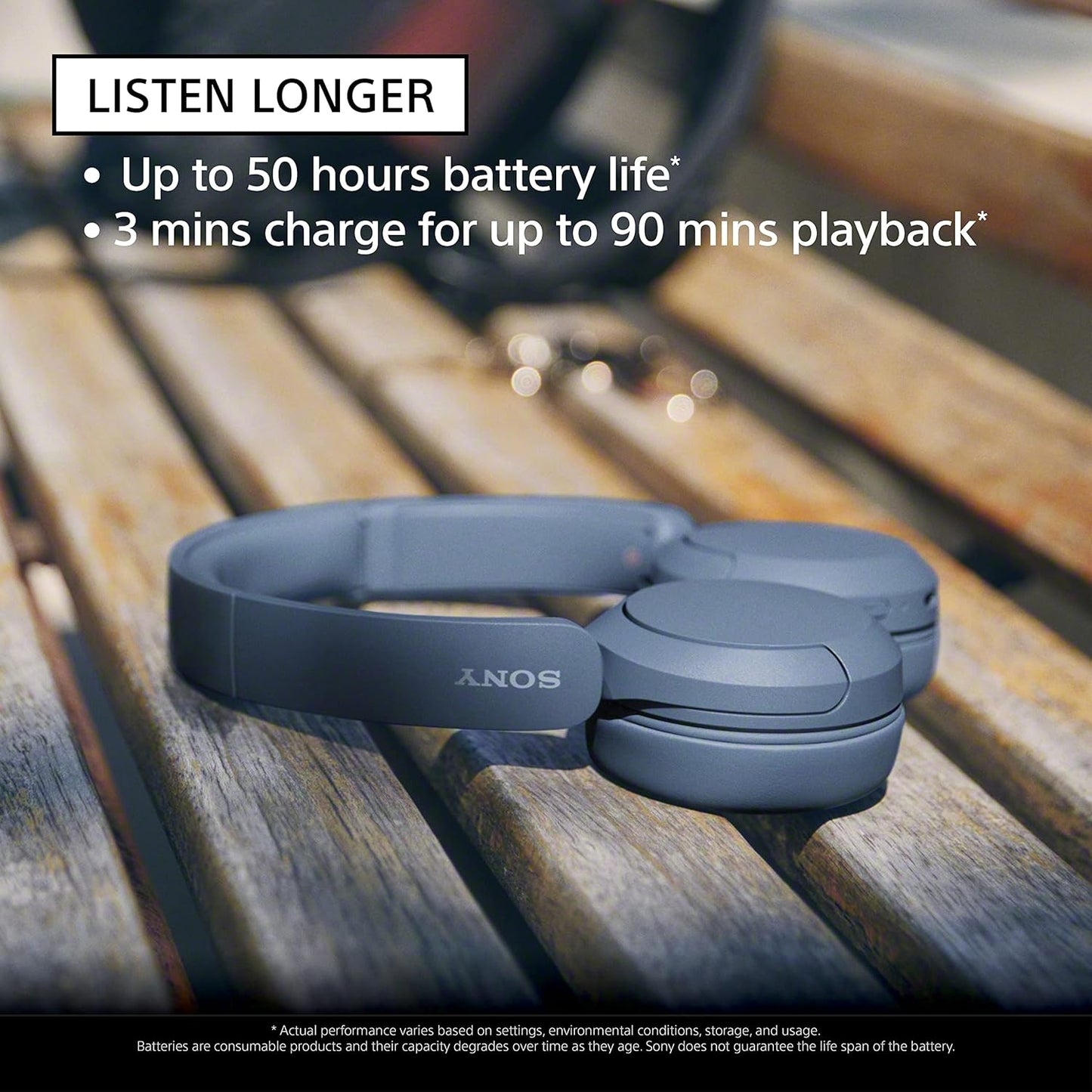 Sony WH-CH520 Wireless Headphone with Microphone - Black WHCH520BZ