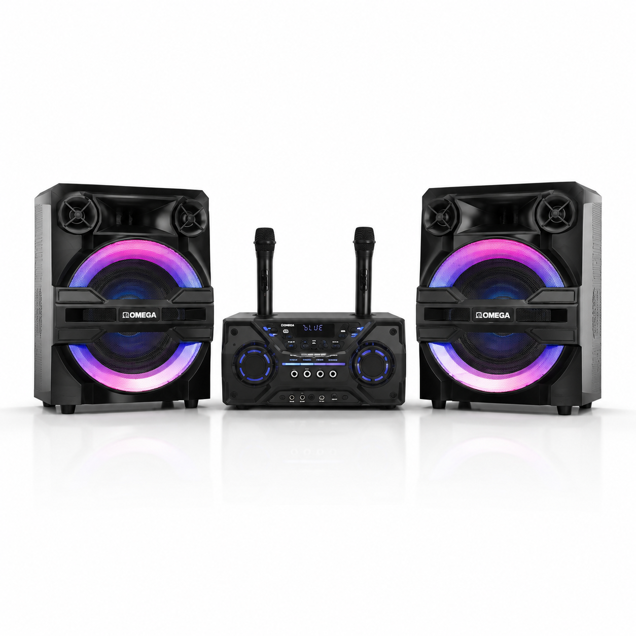 Omega DVD-5133 Micro Hi-Fi System Black Compact CD DVD Player Stereo Speakers