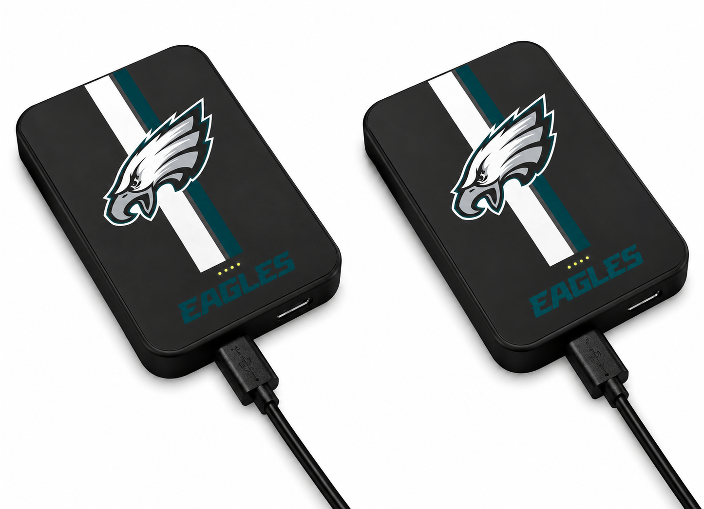 Soar NFL Wireless Charging Magnetic Power Bank 2-Pack 5000 mAh capacity (Eagles)