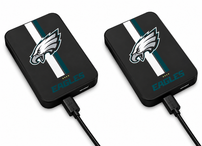 Soar NFL Wireless Charging Magnetic Power Bank 2-Pack 5000 mAh capacity (Eagles)