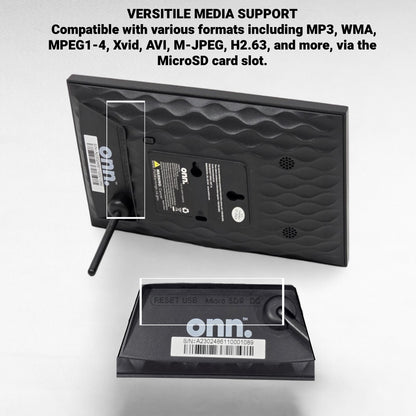 ONN 7” Wi-Fi Digital Picture Frame, Send Photos & Videos Instantly via the Free Frameo App