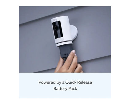 Ring Outdoor Cam (Stick Up Cam) Indoor/Outdoor Wire Free 1080p Security Camera White