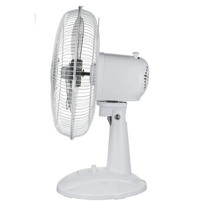 Mainstays 12" 3-Speed Oscillating Table Fan White FT30-8MBW