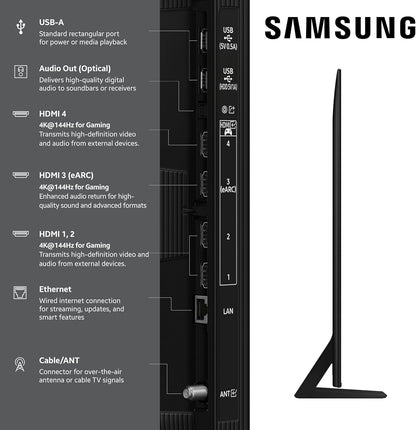 Samsung 65" QN70F Neo QLED 4K Vision AI Smart TV, NQ4 AI Gen2 Processor, Freesync Premium Pro, Q-Symphony QN65QN70FDF
