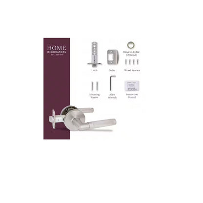 Woodcliff Satin Nickel Hall/Closet Passage Door Handle LH2X23SYXP