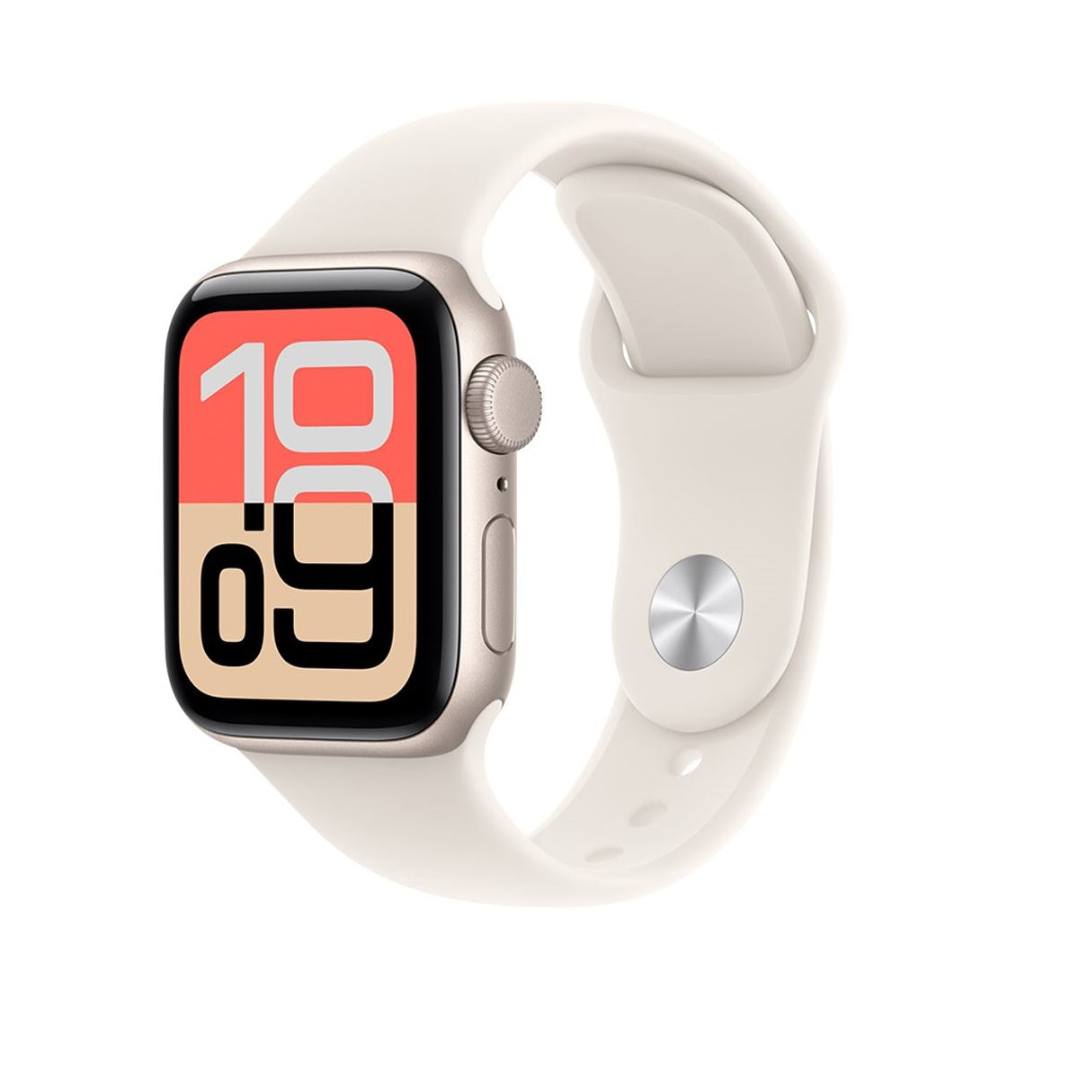 Apple Watch SE 3 40mm Starlight Aluminum Case (GPS) with Starlight Sport Band - S/M - Starlight - (2025) MEH34LW/A